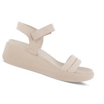 Women's Ecco Flowt Lx Wedge Dress Shoes Beige | Canada 100JPQ